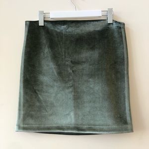 Adidas Olive Green Velvet Skirt